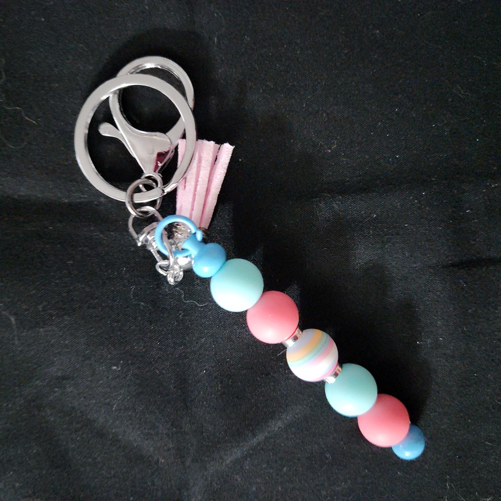 Colorful Beaded Keychain